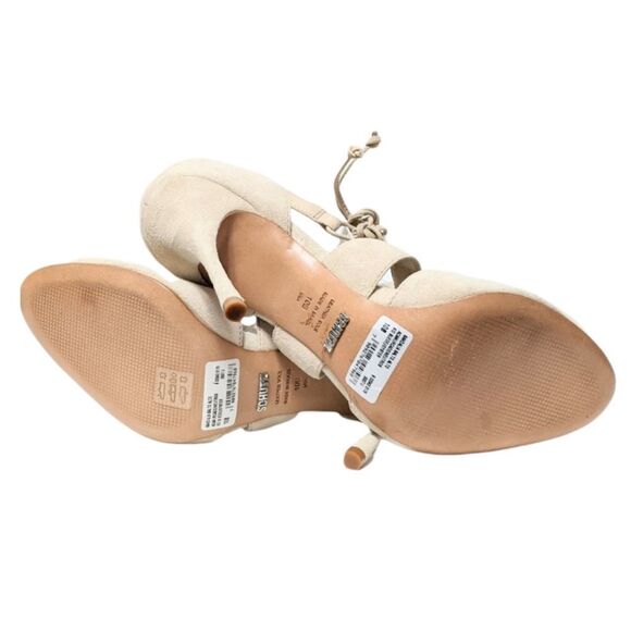 NWOB SCHUTZ Clove Suede Ankle Wrap Lace-Up Heels 10 - Picture 11 of 13